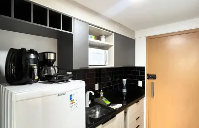 Studio mobiliado de 26m² à venda no único barra – andar alto, praticidade e excelente localização