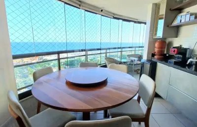 Apartamento com vista mar à venda na colina a – 3 suítes, 137m², 3 vagas – patamares