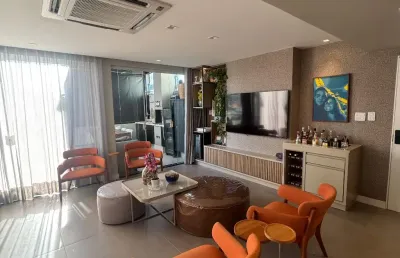 Cobertura linear decorada à venda no caminho das árvores | 140m² | piscina privativa e 2 vagas soltas