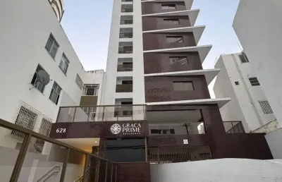 Quarto e sala de luxo no graça prime residence | mobiliado | nascente | andar alto