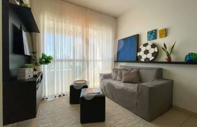 Apartamento mobiliado à venda em ponta negra (natal/rn) | áurea guedes | 2/4 sendo 1 suíte - 53m²