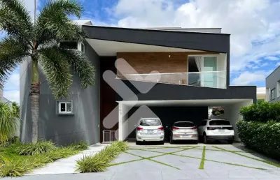Casa em condomínio à venda localizada em parque do jiqui (parnamirim/rn) | cond bosque das palmeiras | 5 suítes - 441m²