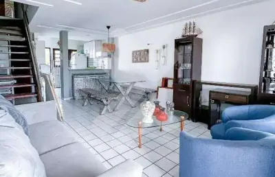 Flat duplex em pirangi (parnamirim/rn) | residencial caravelas | 3 suítes - 93m²