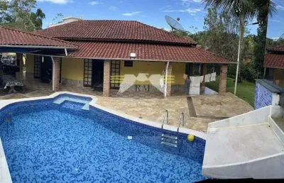 Chácara com 3 dormitórios à venda, 373 m² por r$ 1.100.000,00 - bertioga - bertioga/sp