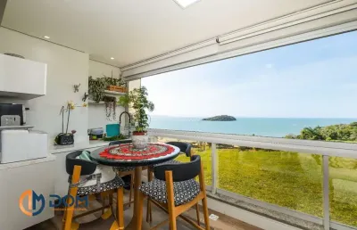 Excelente cobertura mobiliada com 128m² de área privativa, aproximadamente 50 metros da praia de canajurê, florianópolis/sc.