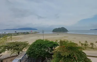 Amplo apto pé na areia, de frente, vista mar, 03 dorms., 02 suítes, porteira fechada, 01 lavabo, 01 vaga