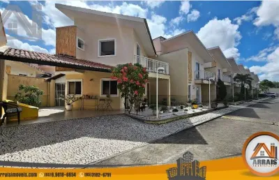 Exclusivo - casa alto padrão em condomoinio fechado na maraponga com 3 suites e 130m² por apenas 775.000,00