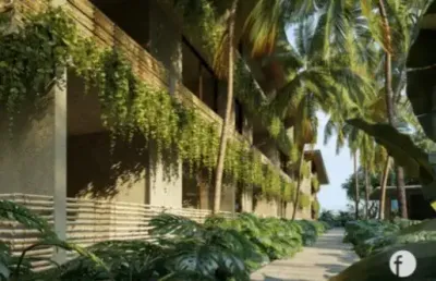 Apartamentos quarto e sala em complexo beira-mar da paradisíaca praia de tatuamunha