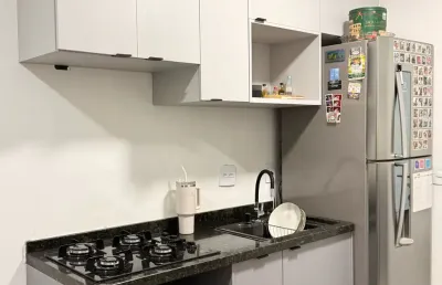 Apartamento semi mobiliado com 1 dormitório à venda, 29 m² por r$  - parque vitória - são paulo/sp