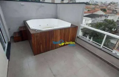 Cobertura com 3 dormitórios à venda, 62 m² por r$ 800.000,00 - vila scarpelli - santo andré/sp