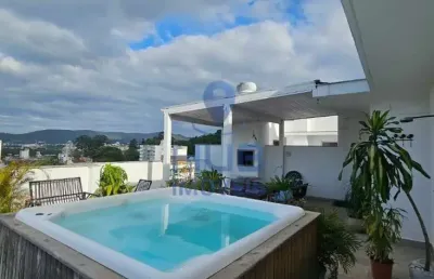 Cobertura 2 dormitórios (1s), 168m2, mobiliado, 2 vagas, agronômica- florianópolis/sc