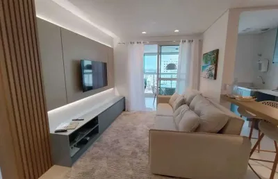 Apartamento mobiliado com 2 dormitórios sendo 1 suíte e 1 vaga de garagem em bal. piçarras - sc