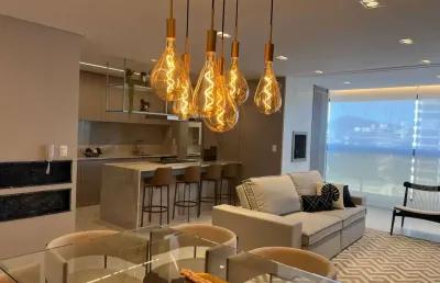 Apartamento mobiliado com 2 suítes e 2 vagas de garagem na praia brava em itajaí