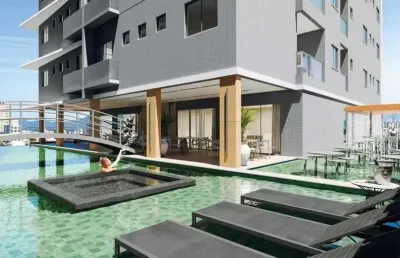 Apartamento em construção 50m do mar com 3 suítes e 2 vagas em porto belo