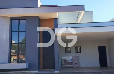 Casa à venda em paulínia, parque brasil 500, com 3 suítes, com 170 m², royal garden