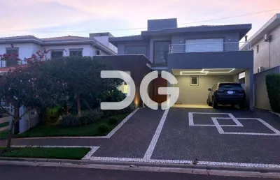 Casa à venda em paulínia, parque brasil 500, com 3 suítes, com 287 m², terras do cancioneiro