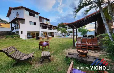 Casa para venda em saquarema, porto novo, 5 dormitórios, 5 suítes, 6 banheiros, 1 vaga