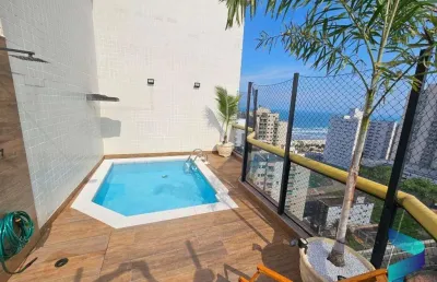 Cobertura com 3 dormitórios à venda, 200 m² por r$ 1.800.000,00 - aviação - praia grande/sp