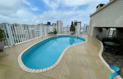 Cobertura com 4 dormitórios à venda, 328 m² por r$ 2.800.000,00 - vila guilhermina - praia grande/sp