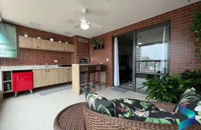 Apartamento com 3 dormitórios à venda, 145 m² por r$ 1.200.000,00 - vila guilhermina - praia grande/sp