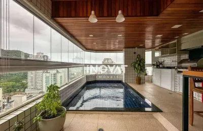Apartamento com 4 dormitórios, 205 m² - venda por r$ 3.200.000,00 ou aluguel por r$ 15.132,67/mês - canto do forte - praia grande/sp