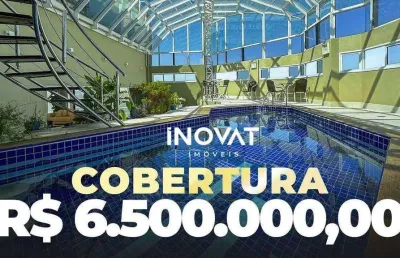 Cobertura frente mar em praia grande, exclusividade, luxo, 4 suítes, piscina privativa