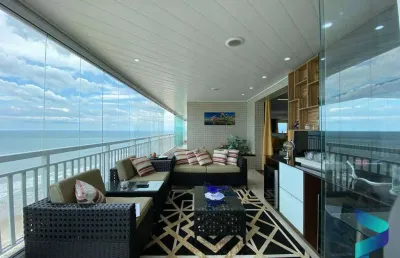 Cobertura com 3 dormitórios à venda, 326 m² por r$ 3.500.000,00 - aviação - praia grande/sp