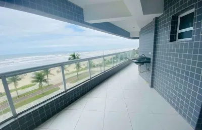 Apartamento frente mar de 3 dormitórios com 2 vagas -  vila caiçara