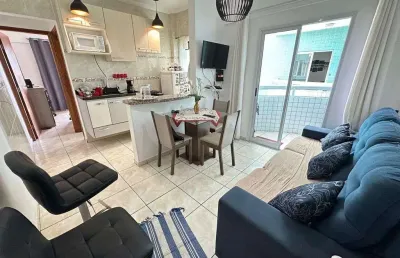 Apartamento 500m da praia - 40m² no boqueirão, praia grande/sp