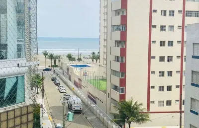 Apartamento 02 dormitórios vista mar na vila guilhermina praia grande-s.p.