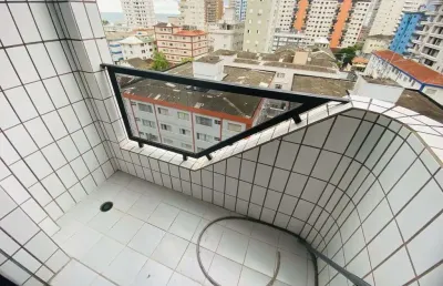 Apartamento 01 dormitório vista mar no boqueirão em praia grande