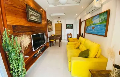Apartamento 2 dormitórios, sendo 01 suíte, vista mar na vila caiçara.