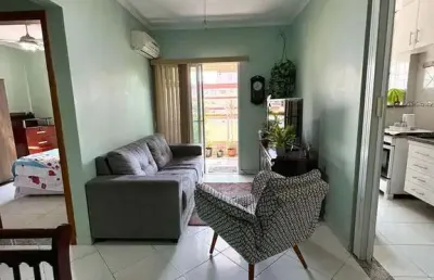 Apartamento de 1 quarto ao lado da praia com churrasqueira e lazer na aviação