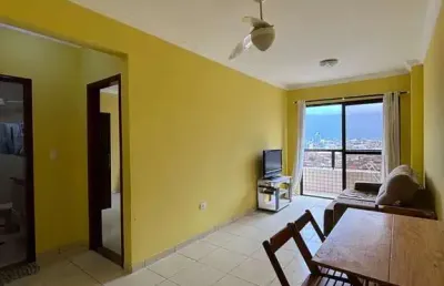 Apartamento 1 dorm  predio frente mar com sacada na vila caiçara praia grande-sp