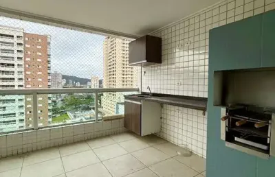 Apartamento 2 dorm 1 suíte sacada gourmet no canto do forte em praia grande/sp