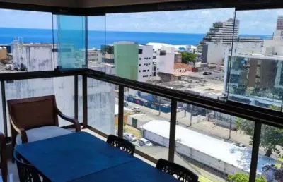 Apartamento- 1/4 e sala - 37m² - vista mar - porteira fechada - ondina
