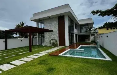 Casa nova - 7 suítes - 422m² - cond. paraíso - guarajuba
