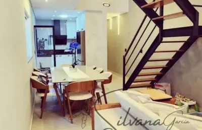 Sobrado à venda na vila nova aparecida  mogi das cruzes / sp | 3 dormitórios, suíte, quintal e churrasqueira