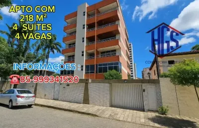 Apartamento para venda em fortaleza, dionísio torres, 4 dormitórios, 3 suítes, 4 banheiros, 4 vagas