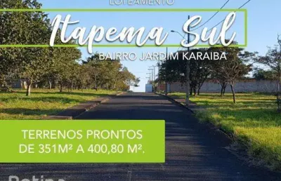 Terreno à venda, jardim karaíba - uberlândia/mg - rotina imobiliária