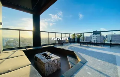 Apartamento para locação anual, na quadra do mar no centro de navegantes/sc