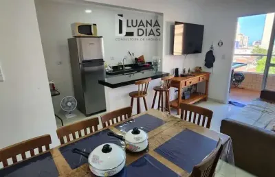 Apartamento para locação na aviação - 2 dormitórios, mobiliado e vista mar.