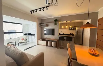 Apartamento para locação no forte - 2 dormitórios, mobiliado e decorado.