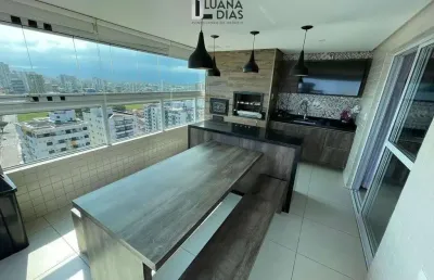 Cobertura duplex a venda na guilhermina - 4 suítes, vista mar e área gourmet.