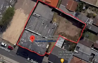 Terreno à venda na rua quinze de novembro, 951, centro, são josé dos pinhais, 1170 m2 por r$ 3.300.000
