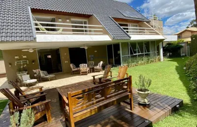Casa em condomínio fechado com 4 quartos à venda na rua luiz tramontin, 1220, campo comprido, curitiba, 458 m2 por r$ 3.695.000