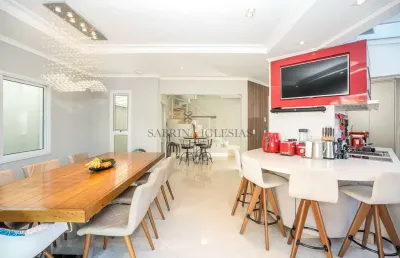 Casa em condomínio fechado com 5 quartos à venda na rua josé risseto, 231, santa felicidade, curitiba, 232 m2 por r$ 2.290.000