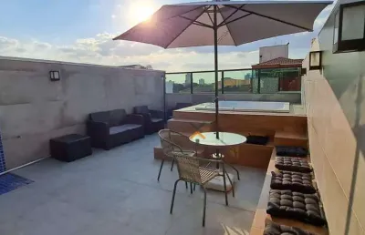 Cobertura com 2 dormitórios à venda, 150 m² por r$ 790.000,00 - vila valparaíso - santo andré/sp