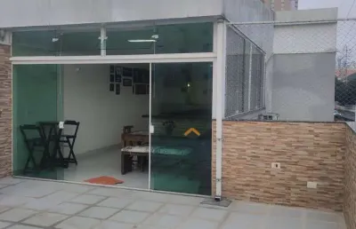 Cobertura com 3 dormitórios à venda, 176 m² por r$ 750.000,00 - vila scarpelli - santo andré/sp