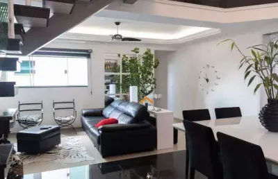 Apartamento duplex com 3 dormitórios para alugar, 335 m² por r$ 8.271,00/mês - campestre - santo andré/sp